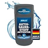 AGUALEVE® Aktivsauerstoff-Aktivator 1kg *NEU* | Aktiviert und verstärkt Aktivsauerstoff + Algenschutz | Für Pools, Aufstellpools, Whirlpools, Planschbecken | Markenqualität Made in Germany