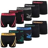 L&K 10er Pack Herren Retroshorts Boxershorts Men Mikrofaser in 10 verschiedenen Modelle 1209 BL M/L