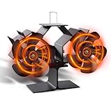 Fashioz Kaminventilator Ofenventilator Ohne Strom, Holzofenventilator Leiser Betrieb, Angetrieb Thermischer Ventilator für Kamin/Ofen/Holz/Holzbrenner/Ofenrohr (10 Flügel)