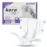 KERA® Inkontinenz-Slip MAXI NIGHT - saugstarke Windeln für Erwachsene [MIT AUSLAUFSCHUTZ] - Atmungsaktive Erwachsenen Windel für den nächtlichen Gebrauch - “Cotton Feel” - 20 Stück - M - Testpack