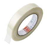 GTIWUNG 1 Stück Filament Verstärktes, 20mm x 50m Filament-Klebeband Glasfaserverstärkt Packband, Filamentband Filament Klebeband Fadenverstärkt, Filament Umreifungsband