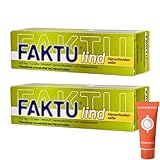 Faktu lind Hämorrhoidensalbe pflanzliches Arzneimittel mit Hamamelis I Sparset mit give-away von Pharma Perle (2 x 25 g)