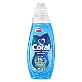 Coral Magic Wash Quick & Care Waschmittel Sports & Synthetics Flüssigwaschmittel für 15 Minuten Kurzwäsche mit PRO-S Technologie 21 WL