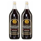 Kourtaki Mavrodaphne rot 2x 2,0l Flasche | Dessertwein aus Griechenland | Patras | +20ml Jassas Olivenöl