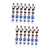 VICASKY 24 STK. Teiliges Foosball Tischfußball Figuren Langlebige Imitation Fußballspieler Ersatzteile für Kickertisch Einfache Montage Geeignet für Standard Tischfußballstäbe