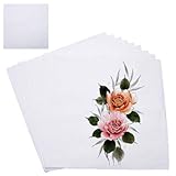 arricraft 10 Stück Baumwollstoff Stickstoff Weißes Kreuzstich Stickerei Stoffpaket Zum Quilten Vorgeschnitten Für Handgefertigte Nähzubehörteile 11.89 x 11.89 Zoll