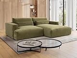 Vente-unique-Ecksofa - Ecke rechts - Chenille-Stoff - Khaki - COLYSA