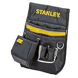 STANLEY Gürteltasche Werkzeuggürtel (24x6x15.5cm, 600 Denier Nylon, mit 2 Nageltaschen, 1 Hammerhalter und 1 Bandmaßtasche, leicht zugängliche Fächer)