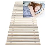 Wolkenland Premium Rollrost Rolllattenrost für Ihr Bett – Lattenrost – stabile 2 cm Dicke Holzlatten bis 400 kg belastbar – 4 Größen zur Wahl – für erholsamen Schlaf (90 x 200 cm 23 Latten)