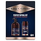 King C. Gillette Komplettes Geschenkset für Bartpflege, Feuchtigkeitscreme für Gesicht und Bart, Gesichtsreiniger für Herren, professionelles Bart-Set für Herren