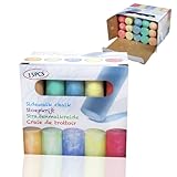 Smart-Planet Straßenmalkreide 15 stk - Kindermalkreide abwaschbar für Hof/Straße - Bunte Malkreide in Kreide Box - für Kinder im Frühling/Sommer