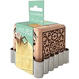 SCRAP COOKING 5139 Backstempel aus Holz mit dekorativen Motiven, Haus, mit 1 Ausstecher, Keksausstecher & Würfel, dekorativ, mit 5 gravierten Seiten in Reliefform, Dekoration, 5139