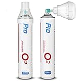Maclean PR-994 Tragbarer Sauerstoffinhalator 2x12L in der Dose o2 99,4% Universal Mundstück Inhalierbar (2-er Pack)