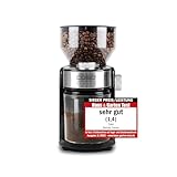 CASO Barista Crema - Elektrische Design- Kaffeemühle,Testsieger Haus & Garten Test, Mahlgrad von fein bis grob, Scheibenmahlwerk, leistungsstarke 150 Watt