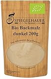 Bio Backmalz dunkel - qualitativ hochwertig und enzyminaktiv - erstklassig zum Brot und Brötchen backen - ideal als Farbmalz - Inhalt: 200 g Bio Gerstenmalz
