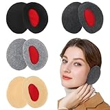 DELAESI 4 Paar Ohrenwärmer Ohrenschützer Winter Ohrenwärmer Damen Herren Flaumig Ohrenwärmer Fahrradhelm Verdickte Warme Ohrwärmer für Outdoor Aktivitäten