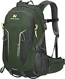 VERTAST Wanderrucksack 40L, Wasserdichter Rucksack mit Regenschutzhülle Leicht Trekkingrucksack Reiserucksack für Wandern Klettern Camping Outdoor Herren Damen, Armee grün