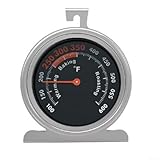 HpLive Edelstahl Ofenthermometer mit Großem Zifferblatt, Hitzebeständig, Temperaturbereich 40°C-315°C, für Backen und Braten