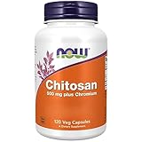 Now Foods, Chitosan, 500mg, mit Chrom, 120 Kapseln, Laborgeprüft, Sojafrei, Glutenfrei, Ohne Gentechnik