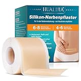Silikon-Narbenpflaster für die Haut (4cm x 1.9m), Silicone Scar Tape – hautverträglich, atmungsaktiv & wasserfest