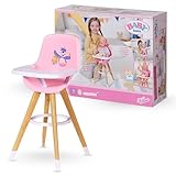Baby Born Hochstuhl - Puppenstuhl in moderner Holzoptik - Hochwertiges Puppen Zubehör - Geeignet für Kinder ab 3 Jahren