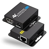 VEDINDUST 4K30HZ HDMI Extender 131FT 40M HDMI Over Ethernet RJ45 über Cat5e/Cat6 Kabel Übertragung Transmitter Repeater Unterstützt 1080P 3D POC EDID