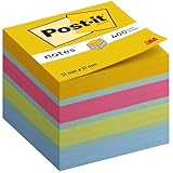 Post-it Mini Würfel, Ultrafarben, 51 x 51 mm, 400 Blatt - Selbstklebende Notizzettel für Notizen, To-Do-Listen und Erinnerungen