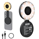 NEEWER Entry Level Version Magnetische Selfie Licht kompatibel mit iPhone MagSafe, 4 Modus CRI95+ 914lx 1,5W Kunststoff Falten Mini LED Handy füllen Ringlicht für die Aufnahme Make up Konferenz,NL40R