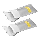 OSALADI 2 Stück Feuerfeste Lipo Batterieschutztasche Hitzebeständige Explosionsgeschützte Lipo Akku Aufbewahrungstasche für Modellflugzeuge Sichere Stromzufuhr Transporthülle