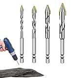 yakermur Fliesenbohrer, Set mit Rostbeständigkeit für Elektrowerkzeug – Hartmetallbohrer – für Glas, Ziegel, Zement, Fliesen, Holz, Porzellan, Stein, Bau