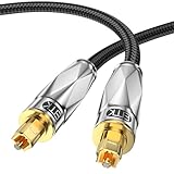 EMK Optisches Audiokabel Optical Audio Cable Toslink Spdif Kabel Lichtleiterkabel Digital Audio Out Kabel für Stereoanlage, Soundbar, Heimkino, PS4(5Meter)
