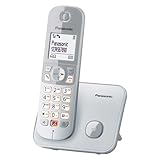 Panasonic KX-TG6851SPS Digitales Schnurlostelefon, Basiseinheit und 1 Kopfhörer, Anrufer-ID, Blockierung von lästigen Anrufen, Klingel-Kategorie, LCD-Display, beleuchtete Tastatur, silberfarben