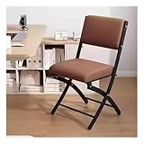 Robuster Klappstuhl mit Stahlrahmen und gepolstertem Kunstledersitz, ideal für Camping, Büro, Garten und Besucher, robustes und komfortables Design