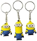 Figur, kompatibel mit Minions The Rise of Gru 3D Schlüsselanhanger 3cm 1 Stück Geschenk | Kinder | Jungen | Mädchen | Carl | Bob | Kevin | Stuart