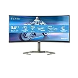 PHILIPS Evnia 34M1C5500VA - 34 Zoll WQHD Curved Gaming Monitor, 1 ms MPRT, 165 Hz, FreeSync Premium, HDR10 (3440x1440, DisplayPort, HDMI, USB Hub) schwarz