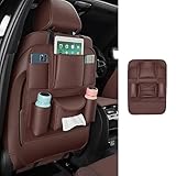 MARXAN Auto Rückenlehnenschutz Für Skoda Yeti Fabia Superbe 2008-2017, Leder pu Autositz Organizer Rücksitz Anti Kick Pad mit Multi Taschen Aufbewahrungstasche Wasserdicht Reisezubehör