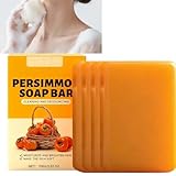 Kaki-Seife, Duschgel-Stück, Duftseife, für empfindliche Haut, Körpergeruchsentferner für ältere Menschen, Geschenkidee gegen unangenehmen Geruch (4pcs)