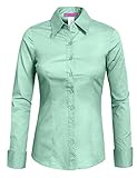 NE PEOPLE Damen Langarmshirt mit Knopfleiste - - X-Large