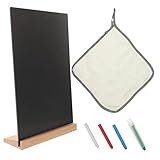 SECFOU 1 Set Memoboard Löschbare Tafel Holz Nachrichtentafel Tischaufsteller Für Geschäft Und Zuhause Abwischbare Schreibtafel Kreidetafel Für Kreative Notizen Und Botschaften