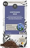 Hortensienerde Blau 10 L | Perfekte Blumenerde Für Blaue Und Lilafarbene Hortensien | Pflanzenerde mit Wurzelaktivator & Dünger | Nährstoffreich & In Deutschland Abgefüllt