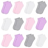 Libella 12er Kinder Mädchen Socken Nahtlose und Streifen Kids Füßlinge Sneakersocken bunt 2805 27-30