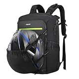 MOSISO Motorrad Rucksack, Motorradhelm Tasche Große, Ausbaufähig Helmrucksack, Helmtasche, Helm Rucksack, Motorcycle Backpack Mit Rückseite Vollständig Öffnen Laptop Fach Verborgenes Netz, Schwarz