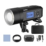 Godox AD400Pro All-in-One Outdoor-Blitzlicht Speedlite TTL Auto-Blitz GN72 1/8000 s HSS 2,4G Wireless Eingebaute 2600mAh Akku für Canon E-TTL II, Nikon i-TTL, Sony, Fuji, Panasonic, Olympus Kamera