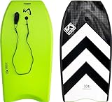 Mesle Bodyboard Kinder & Erwachsene Speed Skin mit Leash, Anfänger & Fortgeschrittene Surfbrett für Strand, Meer, Schwimmbad, Surf Schwimmbrett für Wasser, Surfboard, Boogie Board