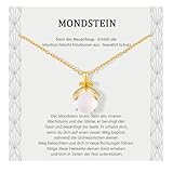 Lueaurra Geschenke für Frauen Halskette Glühwürmchen Mondstein Frau Idee Original Geschenk Teenager Mädchen Geschenke Weihnachten Geburtstagsgeschenk Geschenk für Mutter Tochter Schwester Freundin