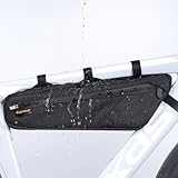 Kapsuen Fahrrad Rahmentasche 2,5 Liter Wasserdicht IPX6– Schmale Dreieckform mit Lackschutz für Gravelbike, MTB, Rennrad – Schnellmontage & 2 Reißverschluss-Taschen