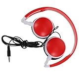 iplusmile Kopfhörer Faltbar Over Ear Head Mounted Earphone Leicht Robust für Flugzeug Reisen Mädchen Jungen Kompatibel mit Smartphone PC