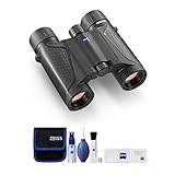 Zeiss Terra ED 8x25, Faltdesign, schnelle Fokussierung, robustes und leichtes Taschenfernglas (Schwarz) Bundle mit Zeiss Objektivreinigungsset (2 Stück)