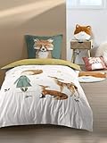 SCHÖNER LEBEN. Bettwäsche Kinder Ferdinand aus Baumwolle 63x63cm und 140x200cm