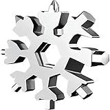 Retoo Schneeflocke Multitool, 18-in-1 Multi Tool Edelstahl Schneeflocke, Multifunktions Werkzeug für Outdoor, Reisen, Freien, Camping, tragbare Flaschenöffner, Schlüsselanhänger, Geschenk für Männer